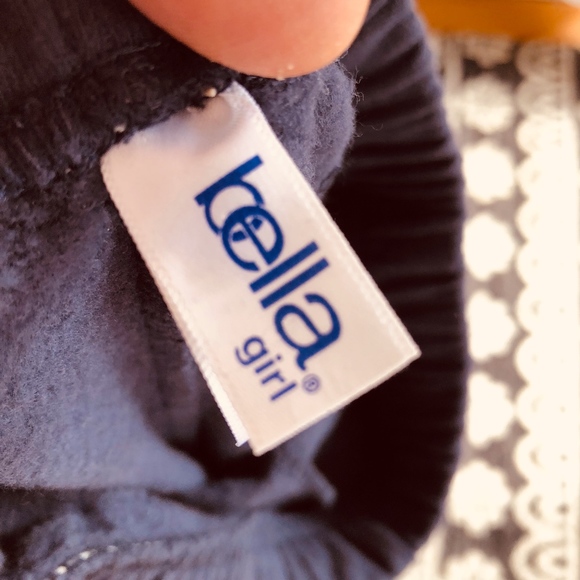 BELLA GIRL navy soft 100% cotton sweat pant - Picture 2 of 7